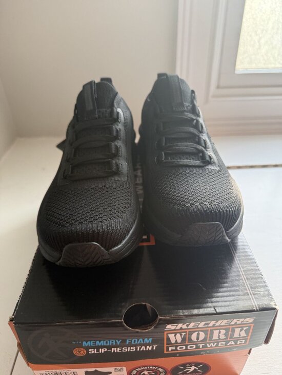 NWB Sketchers Footwear Sneaker D'Lux Walker SR Ozema Black Size US 5.5 $95 [jb] - Picture 10 of 16